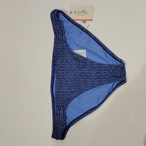 Salt Life Live Salty Bay Blue Swimsuit Bottom w/Side Inset ~ Sz XL NWT